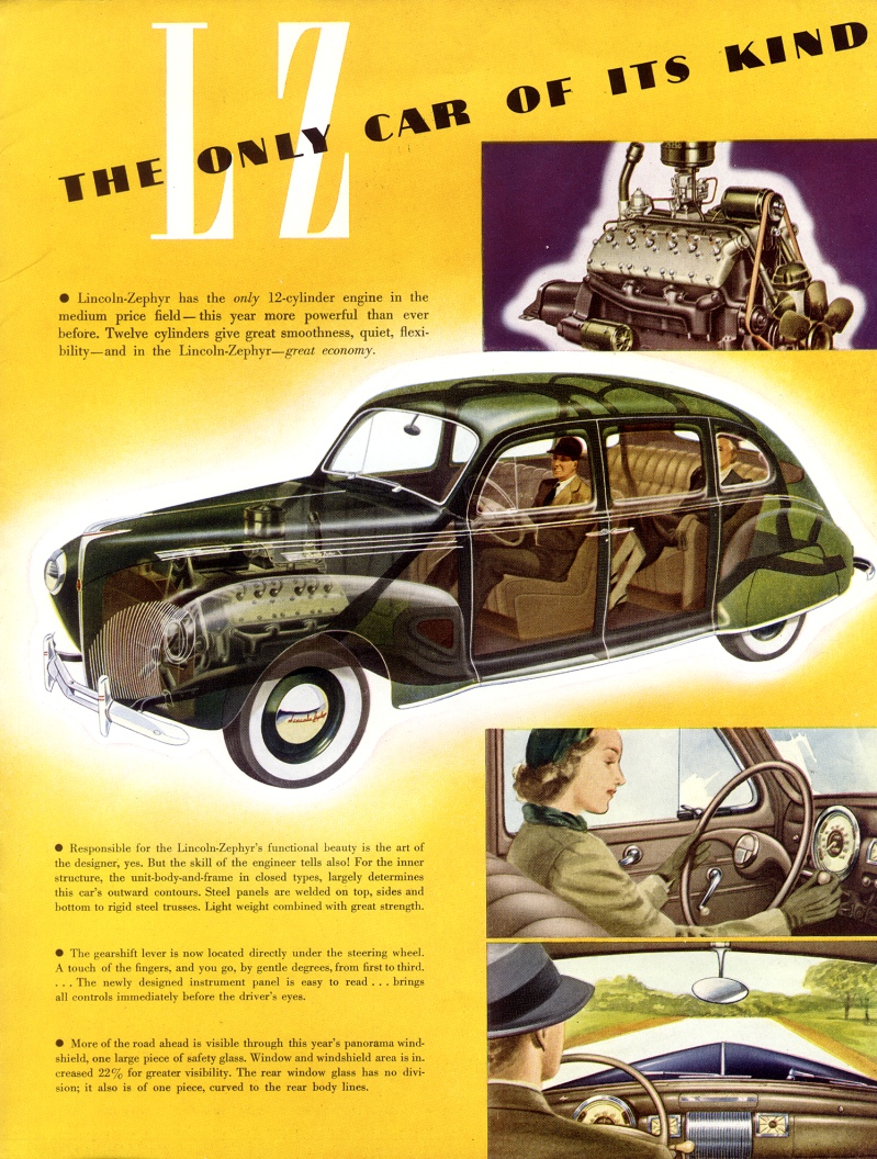 1940 Lincoln Zephyr Brochure Page 2